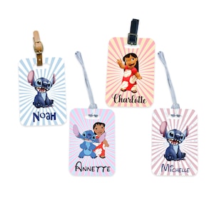 Lilo and Stitch Luggage Tag, Bag Tag for Kids, Travel ID