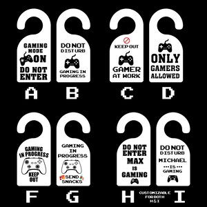 Personalized Video Gamer Door Hanger, Gamer Door Sign, Kids Door Sign ...
