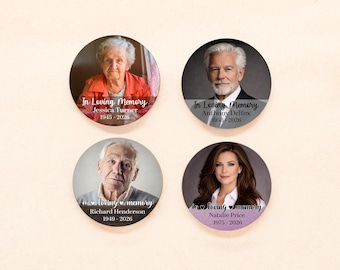 Personalized Memorial Wood Magnets, In Loving Memory Magnets