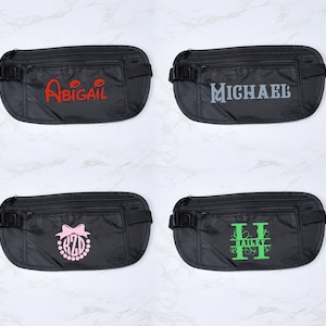 Personalized Money Belt, Fanny Pack, Adjustable Sport Pouch, Exercise Money Belt, Pouch, Security Belt, Waist Pack