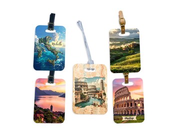 Italian Landmark Luggage Tag, Travel Gift