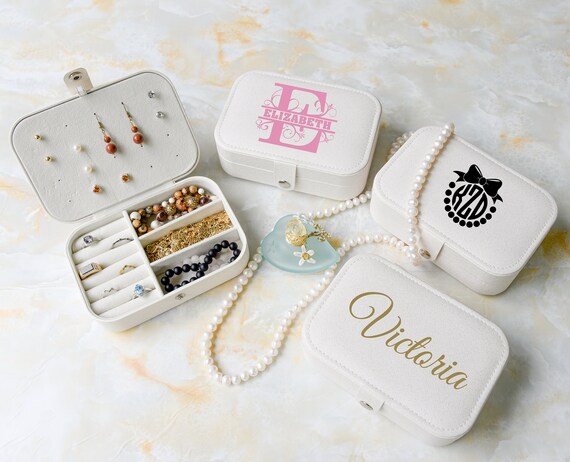 initial travel jewellery box