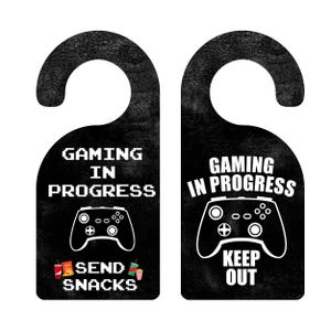 Personalized Video Gamer Door Hanger, Gamer Door Sign, Kids Door Sign ...