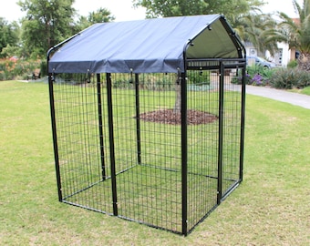 Heavyduty Dog Cat Pen Enclosure Chicken Coop Cage Crate with Waterproof Tarp Cover