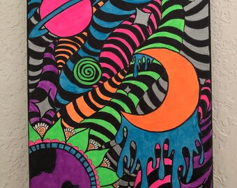 Colorful Artwork Easy Stoner Trippy Drawings