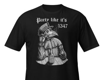 Funny Vintage Plague Doctor T-Shirt, Dark Humor Gothic Aesthetic Shirt