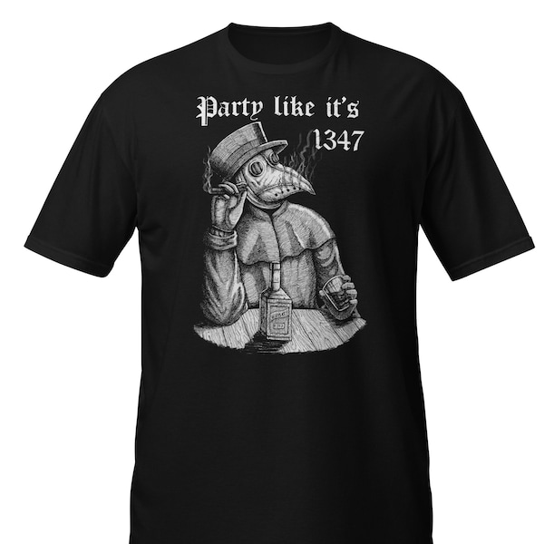 Funny Vintage Plague Doctor T-Shirt, Dark Humor Gothic Aesthetic Shirt