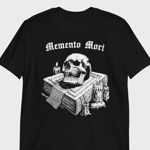 Memento Mori Skull T-Shirt | Gothic Aesthetics Dark Medieval Art Shirt