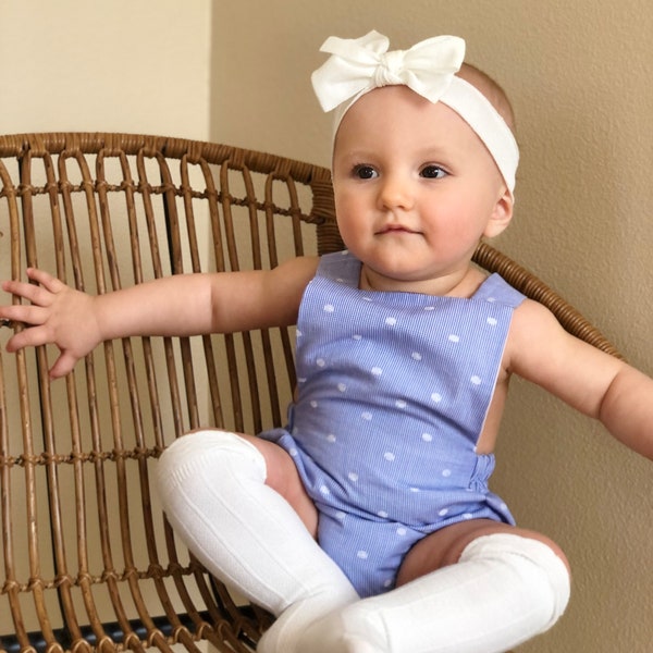 Blue Baby Romper Etsy