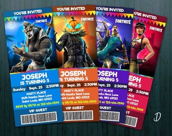 Fortnite birthday invitations free