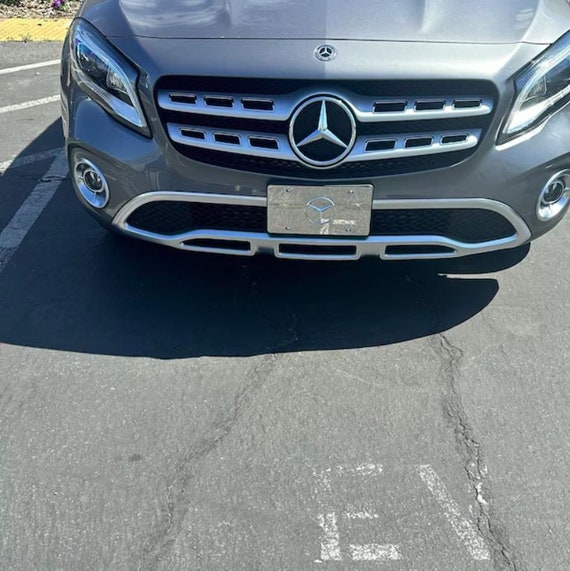 MERCEDES BENZ 3D Sport Chrome Mirror Stainless Steel Vanity License Plate W Caps Included for Front or Rear Etsy