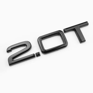 2.0T Gloss Black Rear Emblem Badge fits Audi Quattro A3 A4 Q3 Q5 A5