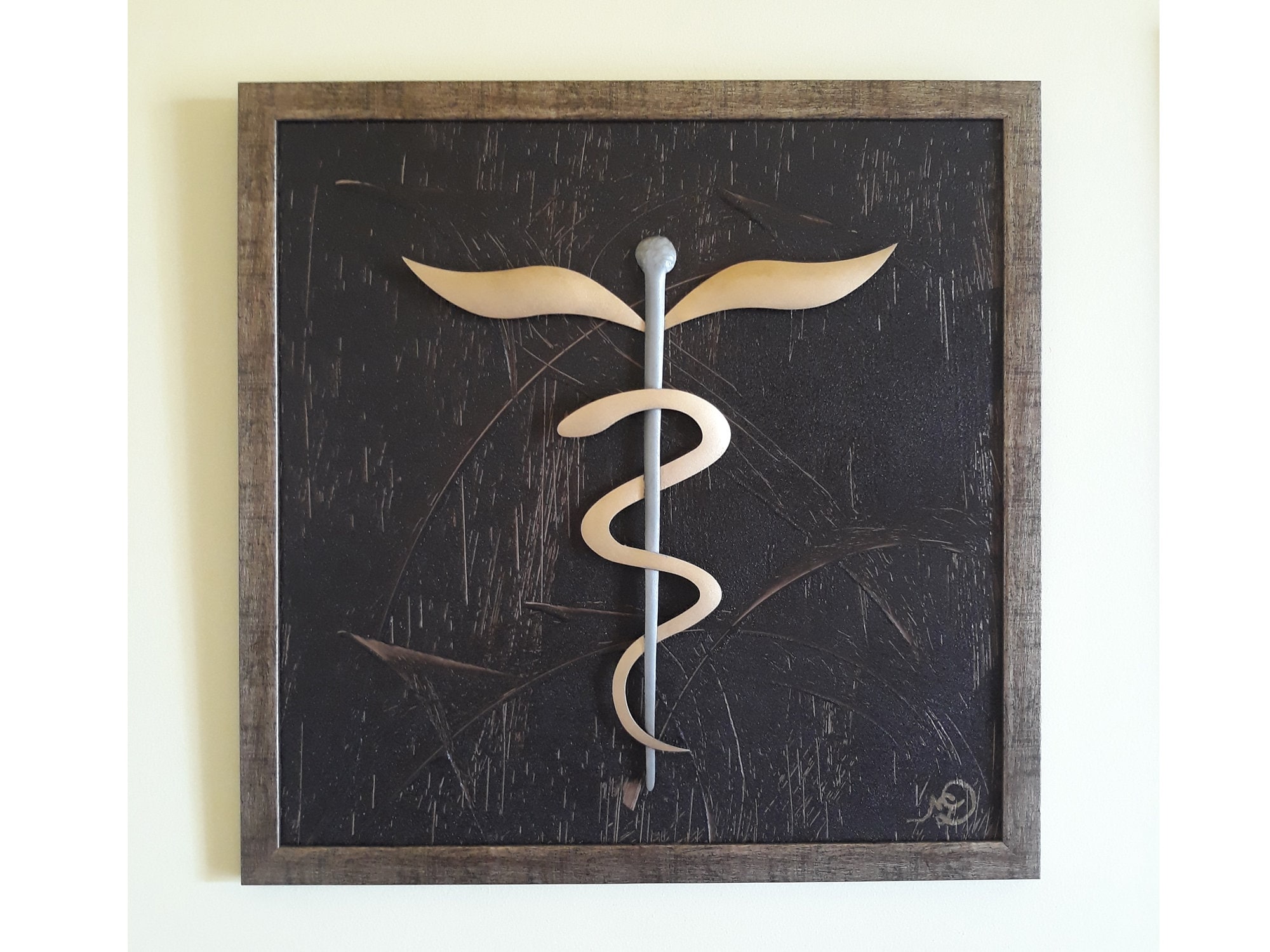 Medical Wall Art Asclepius Wall Hanging Art With Frame Etsy Canada