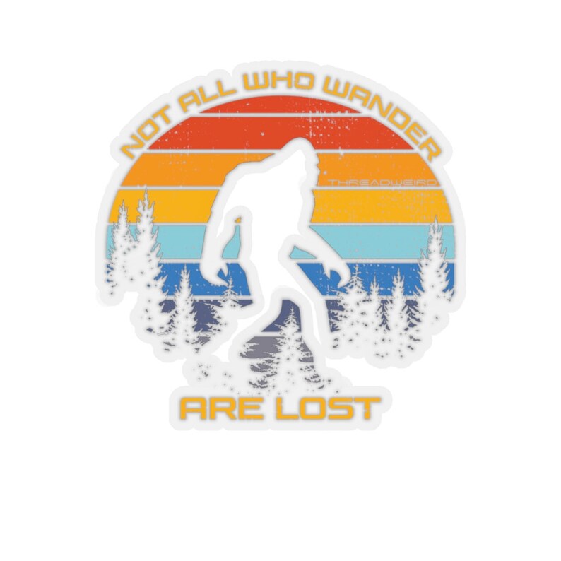 Retro Wanderlust Bigfoot Sticker