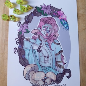Critical Role Caduceus art print. Dungeons and Dragons D&D fantasy character The Mighty Nein