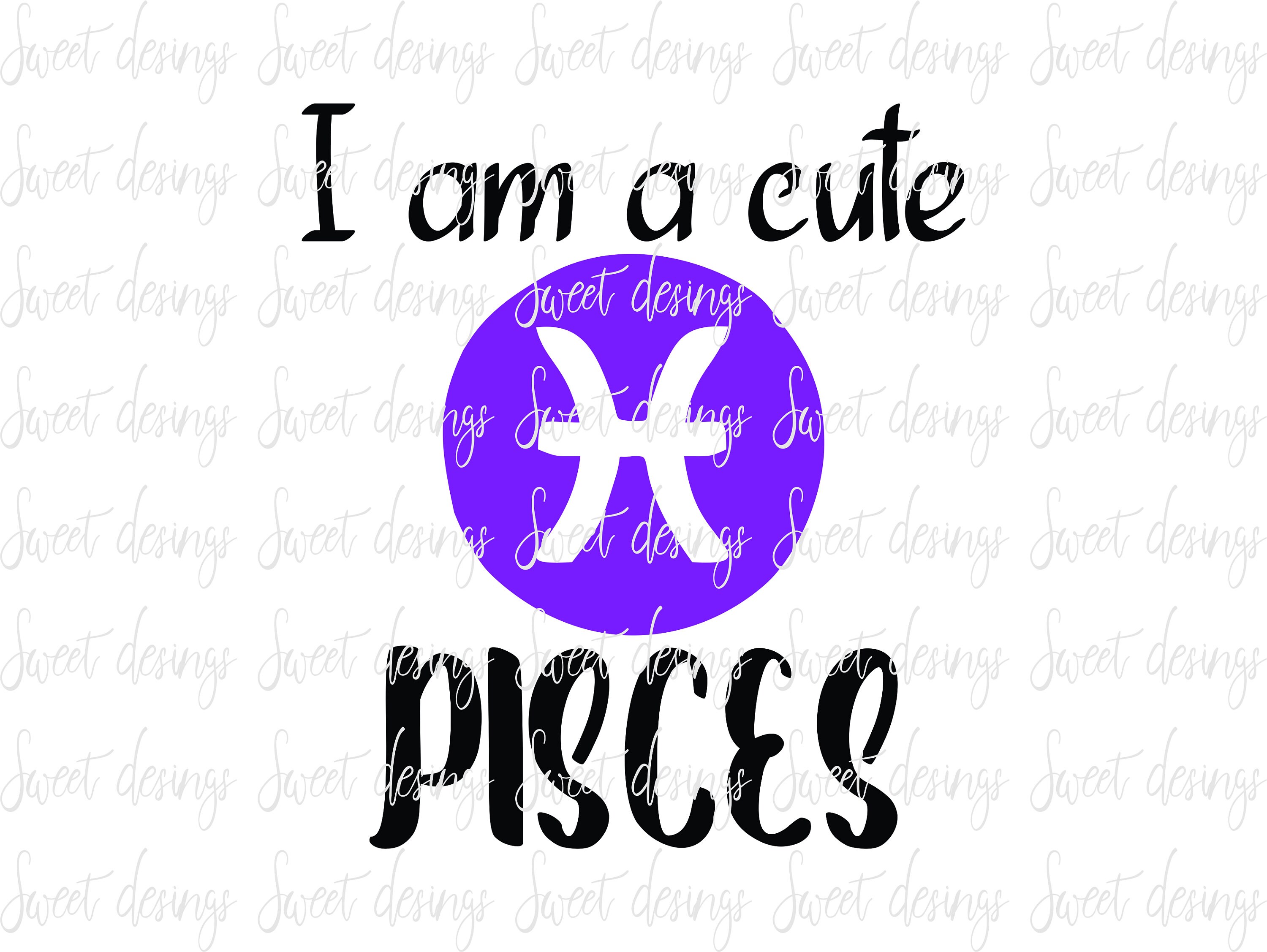 I am a cute pisces baby svg tshirt horoscope svg baby | Etsy