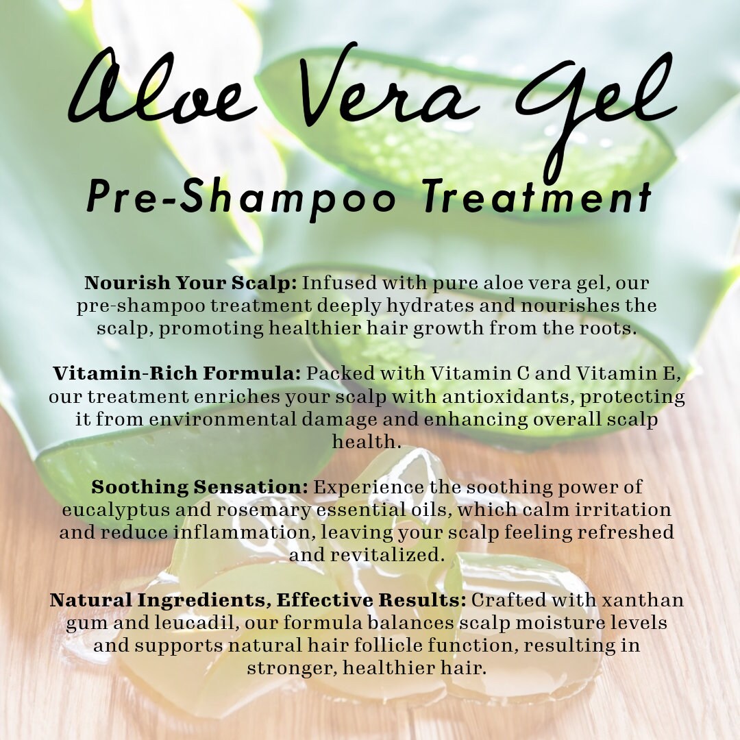 Aloe Vera Gel Pre-shampoo Treatment - Etsy