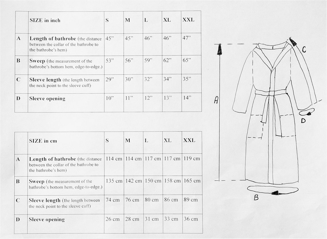 Washed and soft linen/cotton bathrobe Kimono robe with hood Etsy