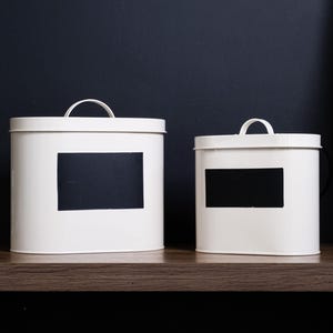 Vintage Metal Storage Containers | Antique Farmhouse Tins | Rustic Metal Storage Bins | Flour Containers | Industrial Storage Canisters