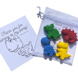 Dinosaur Crayons Party fillers for children, boys party bags, Birthday favours for kids, Dino crayons for toddlers, handmade birthday gifts