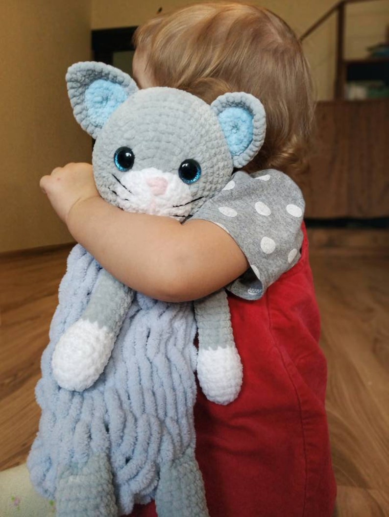 Crochet Cat Toy Pajamas Holder Big Stuffed Animal Cat Etsy