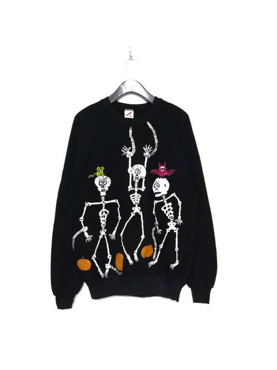 Vintage Sweatshirt Skeleton Motive