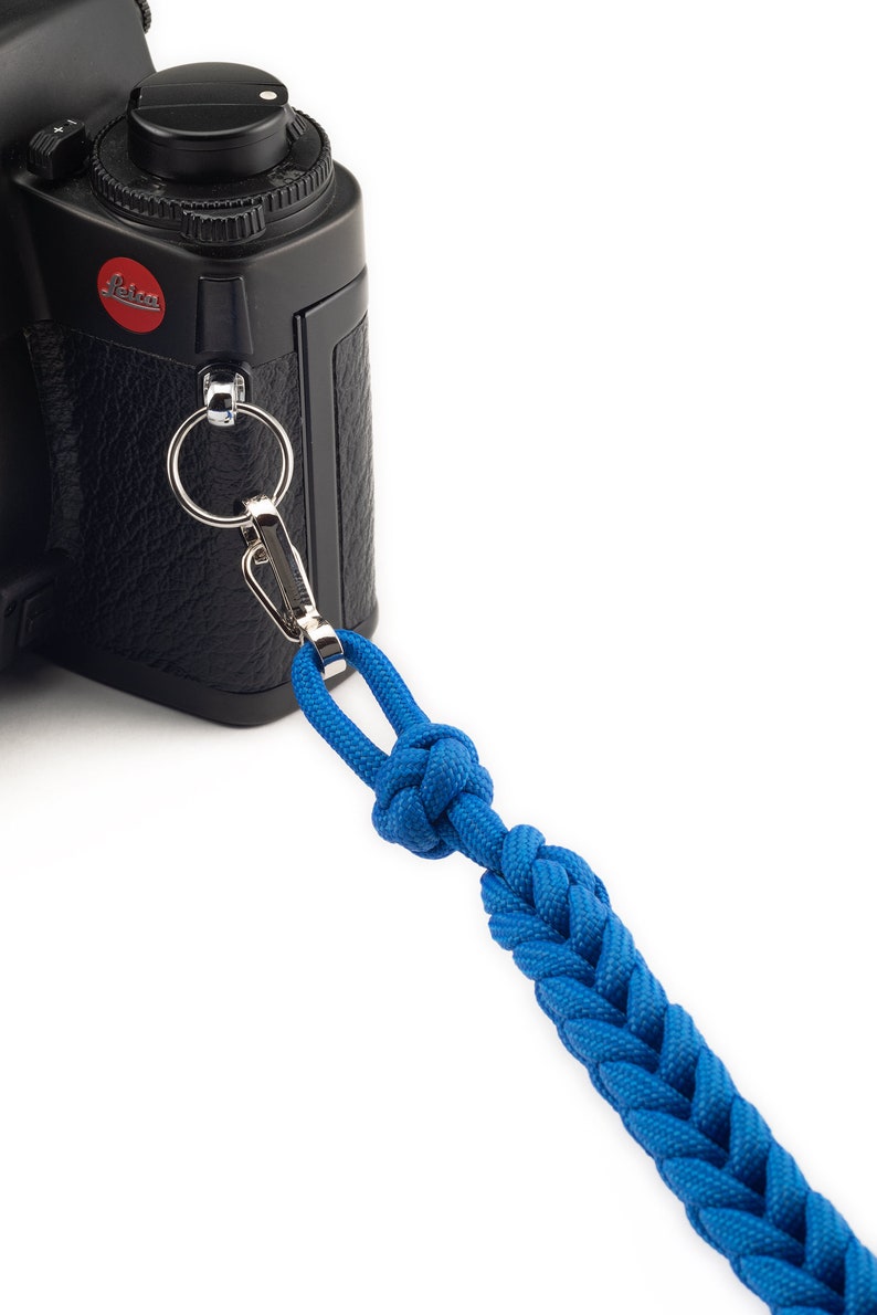 Camera Neck Strap Paracord Braided Rope Lanyard Woven Blue DSLR Photographer Photography EDC Taiga Gear
