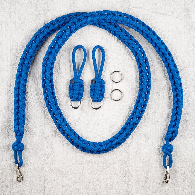 Camera Neck Strap Paracord Braided Rope Lanyard Woven Blue DSLR Photographer Photography EDC Taiga Gear