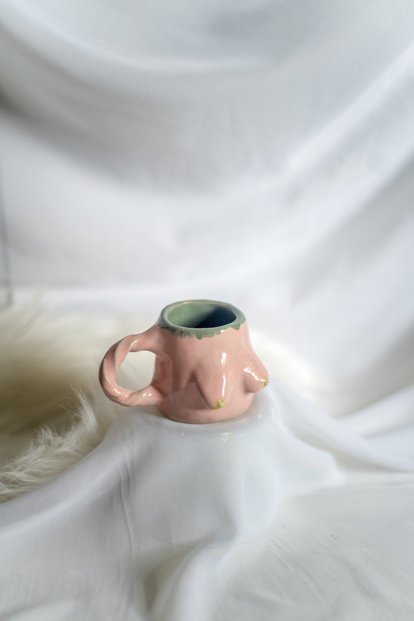 Boob small coffee tea female form breast cup. Ceramic Etsy