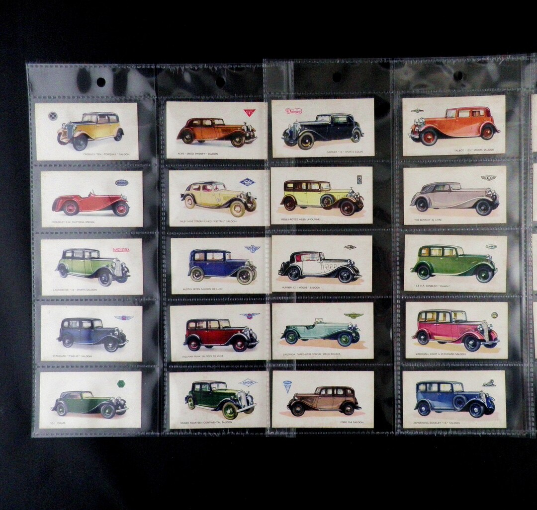 Motor Cars Cigarette Cards by Gallahers Set of 25 Issued in 1934 Automobiles Vintage Cars