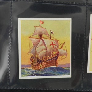 Navi che hanno fatto la storia, carte da sigarette di Godfrey Phillips, set di 36, emesse nel 1938, navi a vela, regalo della Marina, Titanic, rare