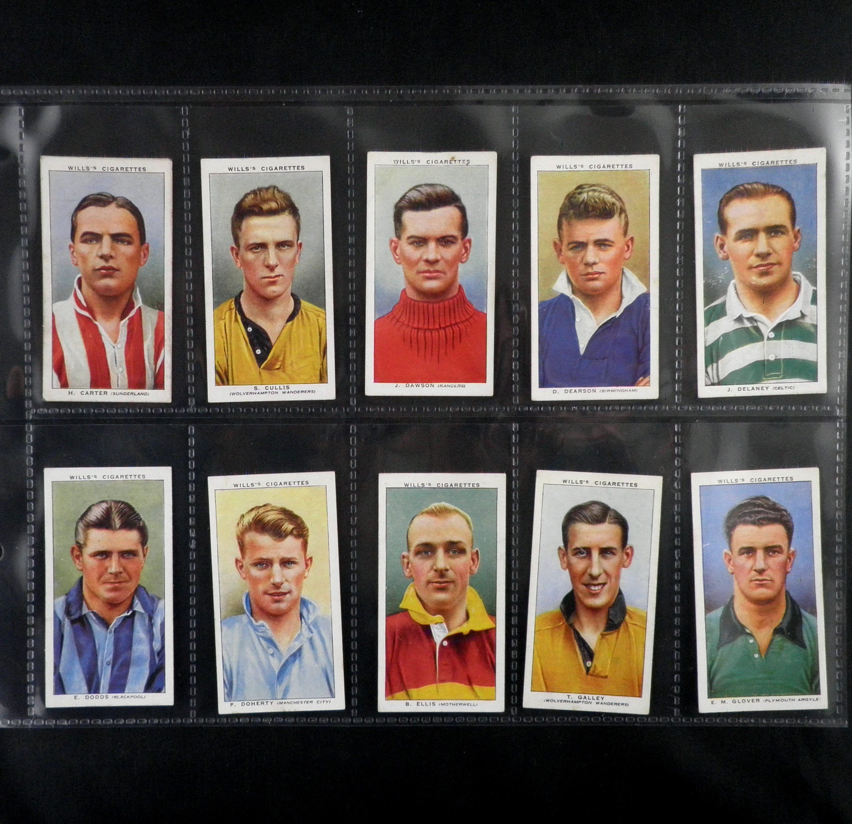Association Footballers Cigarette Cards by WD & HO Wills Set of 50 Issued  in 1939 Sport Football Soccer Players Rare Collectable