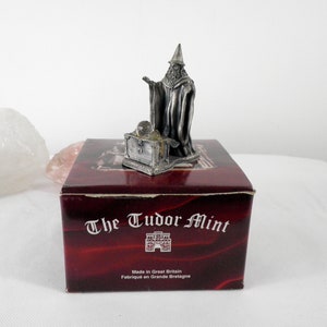 1990s Keeper of Treasure Pewter Figurine with Original Box Myth and Magic Series by Tudor Mint Gift Present Collectable