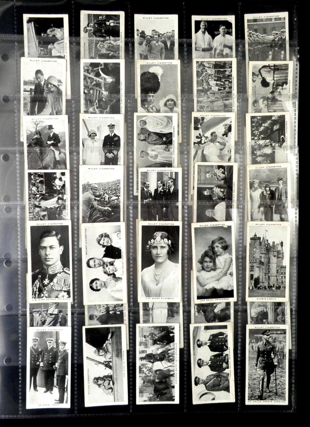 Our King and Queen Cigarette Cards by WD & HO Wills Set of 50 Issued in  1937