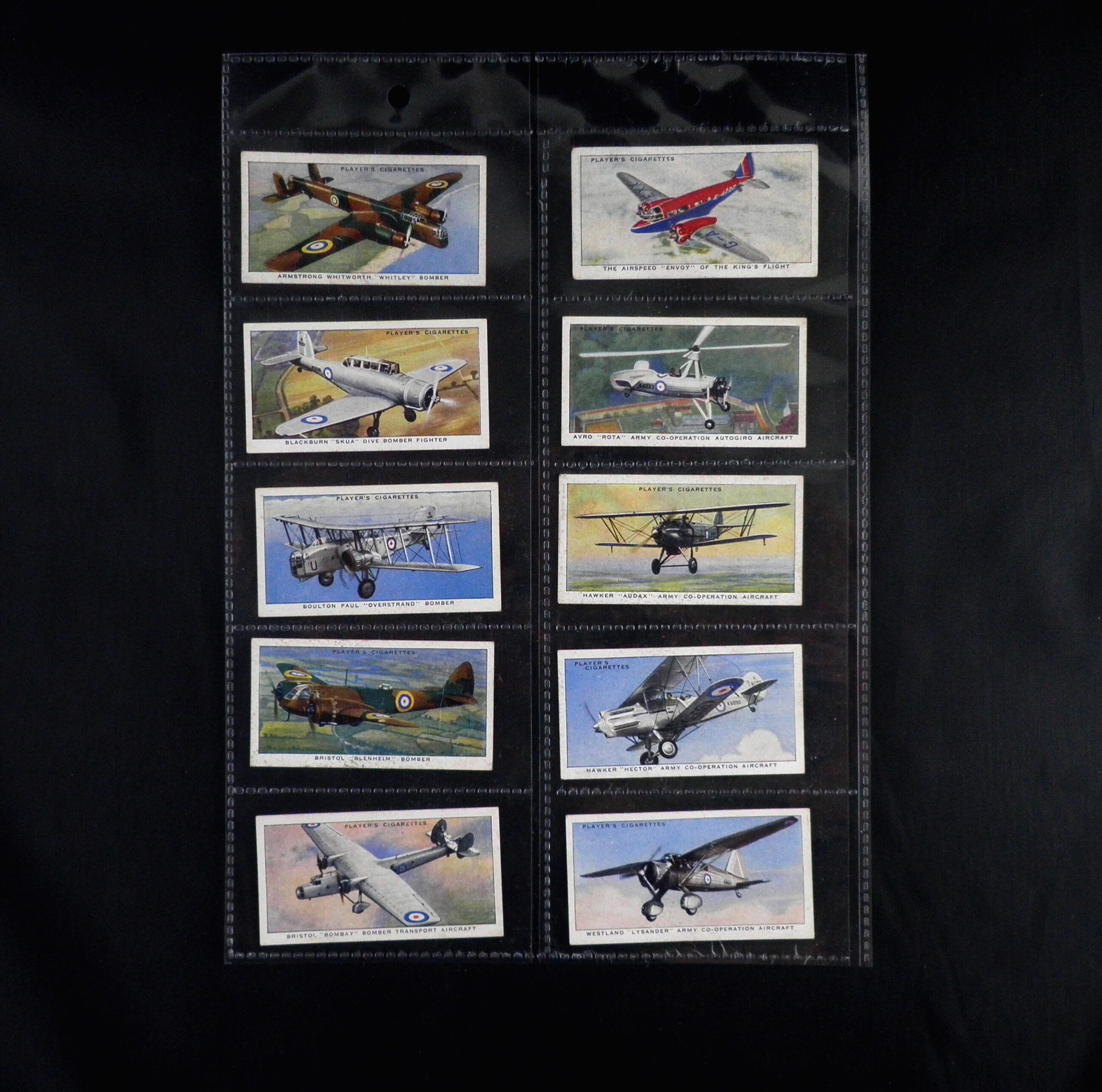 Aircraft of the Royal Air Force Cigarette Cards by John Player Set of ...