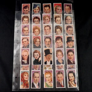 Film Stars Cigarette Cards by Carreras Set of 50 Issued in 1936 Media Movies Film Stars Cinema  Rare Gift