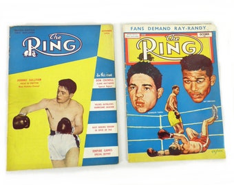 アメリカボクシング雑誌The RING 1952年6月号 1950s 2 Copies of the Ring 1952 / 1954 Size 20 X 28.5 Cm