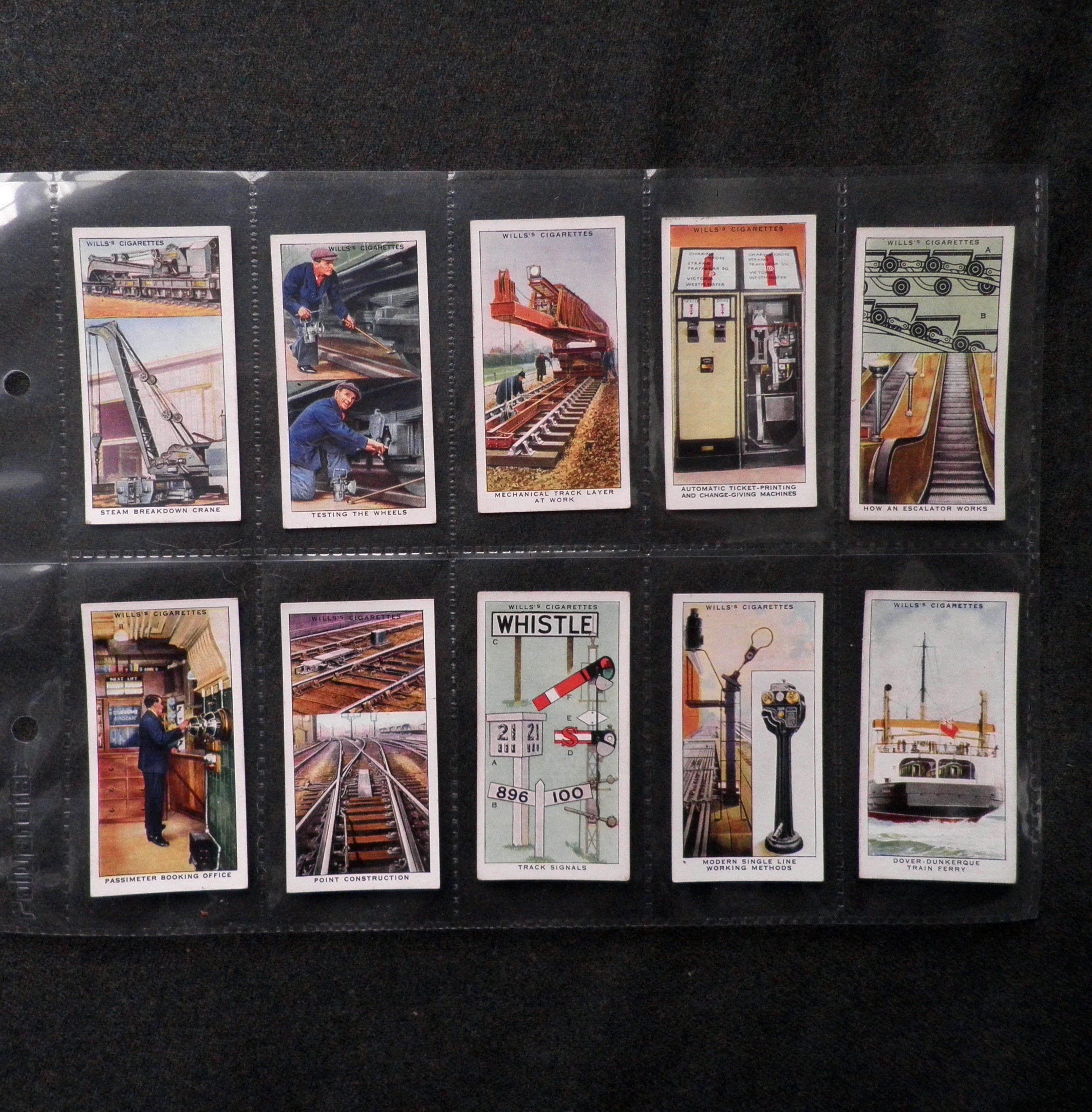 Railway Equipment Cigarette Cards by WD and HO Wills Set of 50 Issued