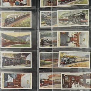 有名な鉄道列車のシガレットカード チャーチマン製 25枚セット 1929年発行 列車 鉄道模型 機関車 レール レア ギフト