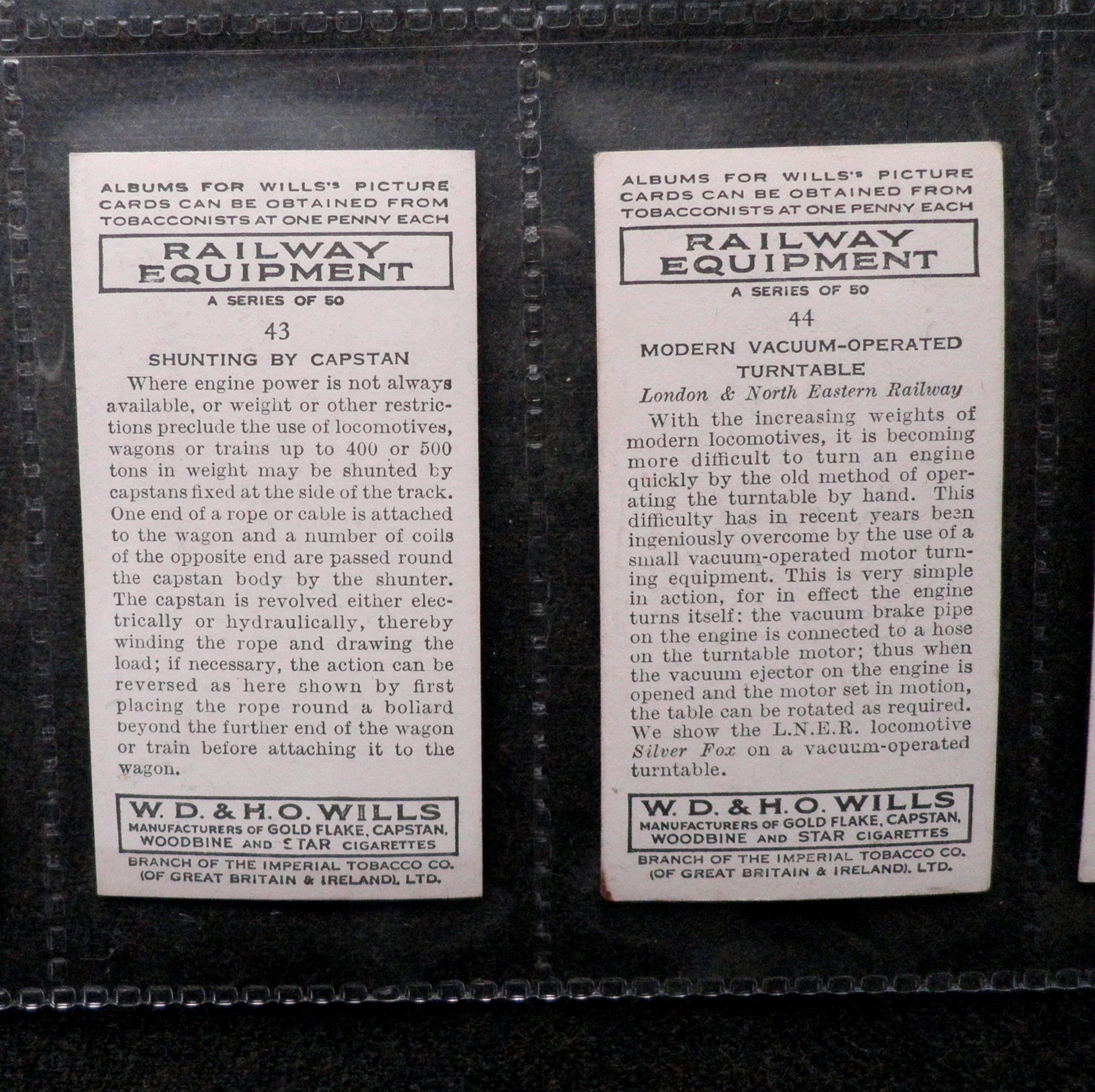 Railway Equipment Cigarette Cards by WD and HO Wills Set of 50 Etsy