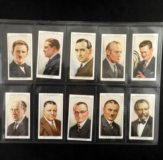 Radio Celebrities Cigarette Cards by WD & HO Wills Set of 50 Issued in 1934  Media Radio Stars Djs Rare Gift