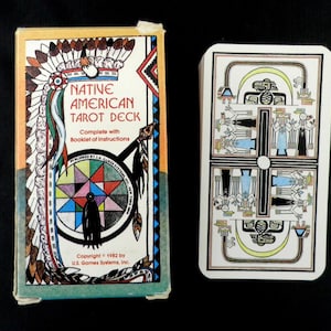 Native American Tarot von Magda Gonzales Erschienen 1982 US Spiele System Wahrsagen Wahrsagerei Kartenlegung Indianer