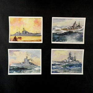 British Naval Craft ( Large ) Cigarette Cards door John Player Set van 25 uitgegeven in 1939 Royal Navy Warship Ships HMS Rare Gift