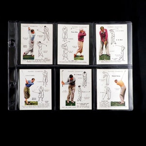Golf ( Large ) Cartes de cigarettes par John Player & Son Ensemble de 25 émises en 1939 Histoire Sport Golf Strokes Players Shots Rare Collectionable
