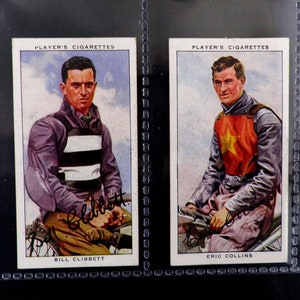 Speedway Riders Cigarette Cards by John Player Set of 50 Issued in 1937  History Sport Motorcycle Speedway Racing Gift Present  Rare
