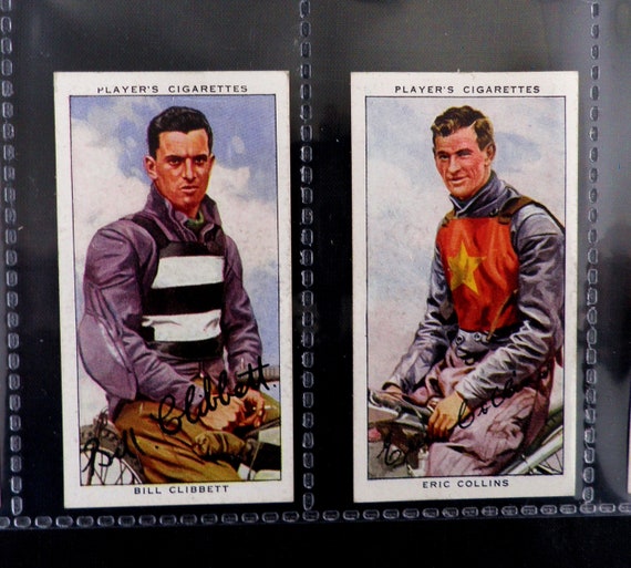 Speedway Riders Cigarette Cards by John Player Set of 50 Issued in 1937  History Sport Motorcycle Speedway Racing Gift Present Rare