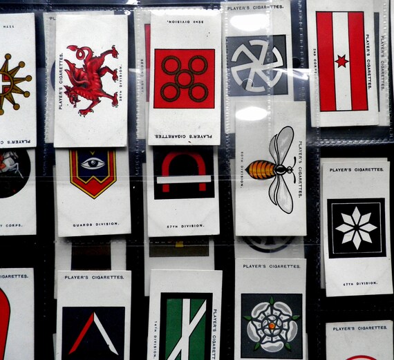 Army Corps and Divisional Signs 1914-18 Cigarette Cards by John Player Set  of 50 Issued in 1924 Military Badges Signs Militaria Rare Gift