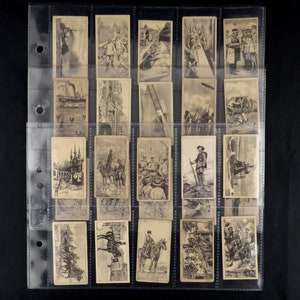 War Incidents Pictures Cigarette Cards by RJ Lea Set of 25 Issued in 1915 Military War History Rare Gift Investment