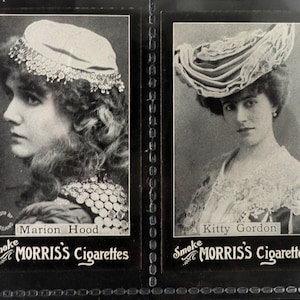 Attrici Sigarette Cards di B Morris Set di 30 Emesso nel 1898 Teatro Stelle Bellezze Storia Raro Da Collezione