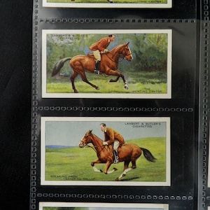 Cartes de cigarettes d’équitation par Lambert et Butler Ensemble de 50 Émis en 1938 Équitation Équitation Sportive Investissement Rare